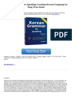 Korean Grammar For Speaking Learning Korean Language