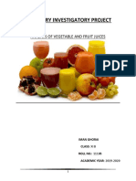 Class 11 Chemistry Investigatory Project - Analysis of Fruit and Vegetable Juices