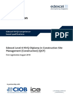 N025079 Edexcel Level 6 NVQ Diploma in Construction Site Management 170511 PDF