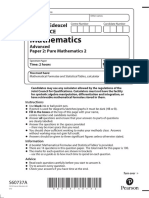 A-Level Mathematics Specimen - Paper 2 Pure Mathematics