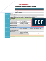 Schedule of Conference Programs Icbs 2019