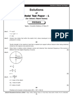 Aakash Model Test Papers Solutions XI Annually Physics PDF