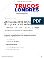 Adjetivos en Inglés - Definición, Tipos y Características