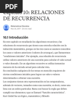 Capítulo 10: RELACIONES DE RECURRENCIA - Matematicas Discretas - Medium