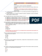 Exercícios de Cálculo de Massas e Medidas - Profº Agamenon Roberto