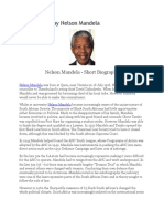 Short Biography Nelson Mandela