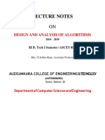 Lecture Notes DAA 5 Units