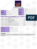 11 Aug 2019 To 18 Aug 2019 FCMB Statement