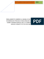 Reglamento Sobre Manejo de Indicios y Evidencias PDF