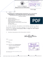 nov.-DISSEMINATION OF MEMORANDUM CIRCULAR NO.66 S.2019 DATED SEPTEMBER 23, 2019 FROM THE OFFICE OF THE PRESIDENT