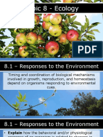 AP Biology - 8.1 - Responses To The Environment