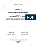 Feasibility of Microfinance in Semi Urban Area