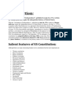 Salient Features of US Constitution