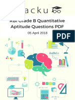 RBI Grade B Quantitative Aptitude Questions PDF