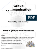 Group Communication: Presented By: Smita Shandilya