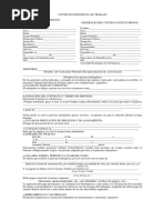 Formato de Contrato de Trabajo