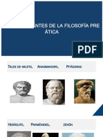 Reprecentantes de La Filosofia Pre Ática