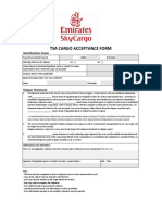 TSA Cargo Acceptance Form