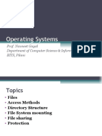 Operating Systems: Prof. Navneet Goyal Department of Computer Science & Information Systems BITS, Pilani