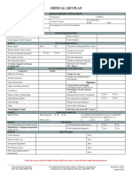 Critical Lift Plan Form