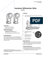 Precision Diffraction Slits Manual OS 8453