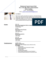 Muhammad Yaqoob CV PDF