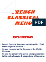 French Classical Menu