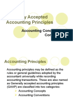 Generally Accepted Accounting Principles: Accounting Concepts and Conventions