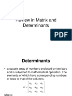 Review in Matrix and Determinants PDF