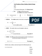 9.4 Notes and Practice MMMR and MCT