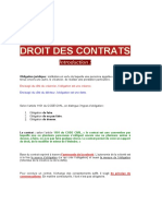 Fiches - Résumé de Droit Des Contrats