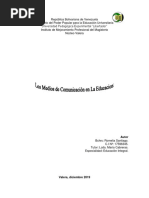 Medios de Comunicacion en La Educacion