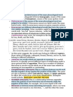 Lexical Relations Types - Examples - MCQs