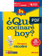 Recetario Nicolini - Edición Especial para Prevenir y Combatir La Anemia