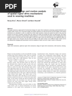 Kinematic Design and Motion Analysis of Spatial Rapier Drive Mechanisms Used in Weaving Machines