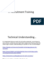 IT Recruitment Support - Training