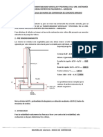 Memoria de Calculo de Muros de Contencion de Concreto Armado