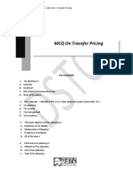 MCQs On Transfer Pricing