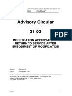 AC 21-93 Amdt. 1 - Modification Approval and Return To Service After Embodiment of Modification