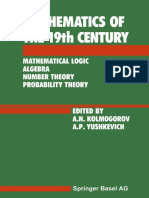 Z. A. Kuzicheva (Auth.), A. N. Kolmogorov, A. P. Yushkevich (Eds.) - Mathematics of The 19th Century - Mathematical Logic Algebra Number Theory Probability Theory (1992, Birkhäuser Basel) PDF