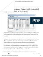 Cara Memasukkan Data Excel Ke ArcGIS (Titik Koordinat + Tekstual)