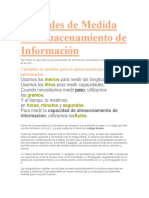 Unidades de Medida de Almacenamiento de Información