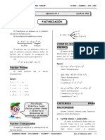 II BIM - 4to. Año - ALG - Guía 3 - Factorización