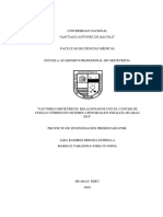 Factores Obstetricos Relacionados Con El Cancer de Cuello Uterino en Essalud Huaraz 2019