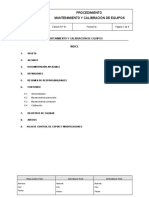 P-09 Mantenimiento y Calibracion de Equipos - V1