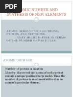 Atomic Number and Synthesis of New Elements