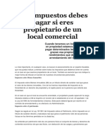 Qué Impuestos Debes Pagar Si Eres Propietario de Un Local Comercial