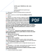 Speech de Venta Por Télefono de Una Llamada Entrante