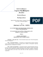 Epublic CT O: An Act Providing For The Revised Corporation Code of The Philippines