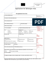 Schengen Visa Print Application Form